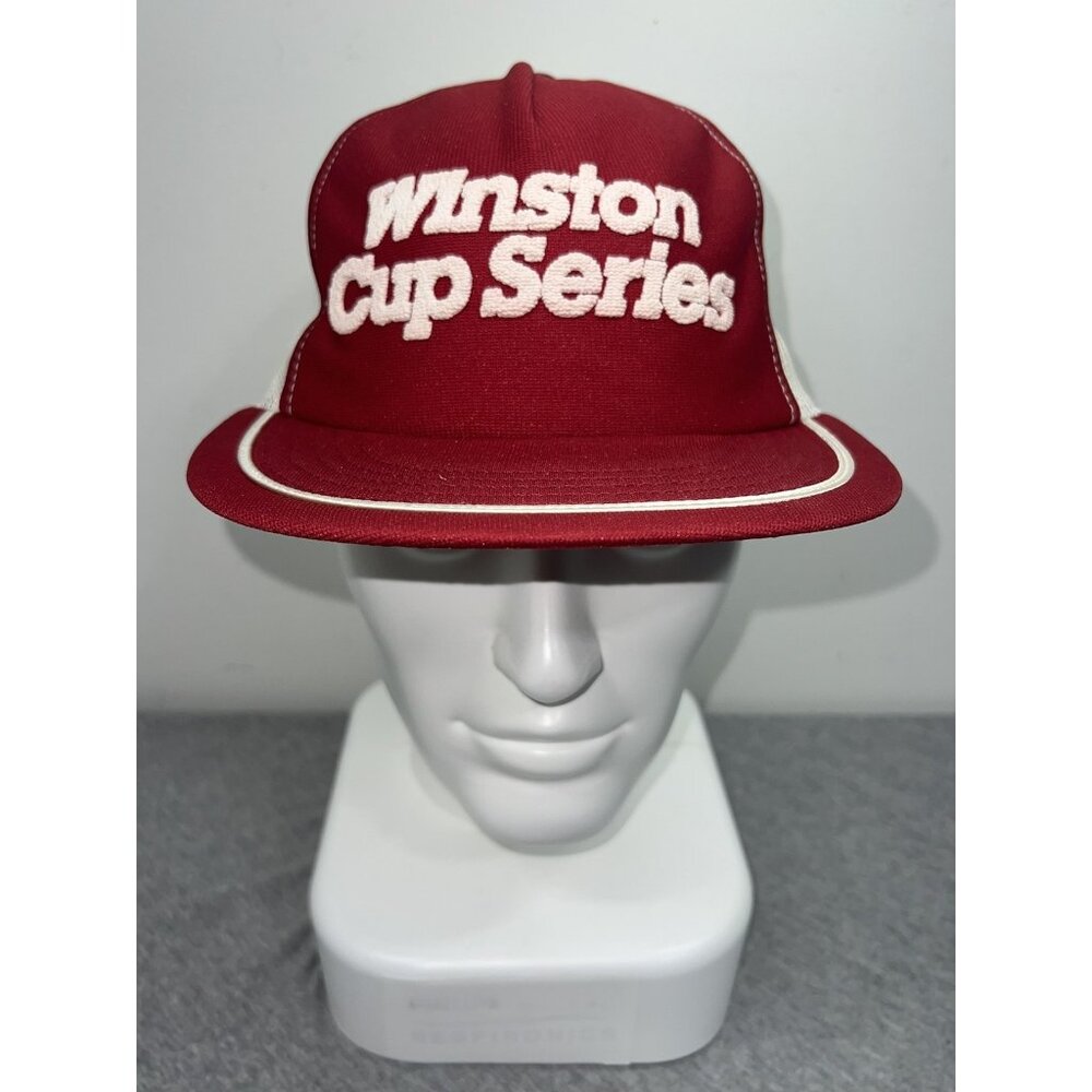 Vintage Winston Cup Series Hat Cap Snap Back Mens Red White NASCAR‎ Racing 80s